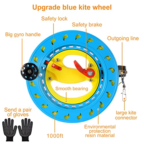 MIGREON Kite String Reel Winder with Brake, 1000ft 75 lbs Durable Line Kite String Tools for Adults/Kids/Teens/Women, with Safety Gloves - Image 5