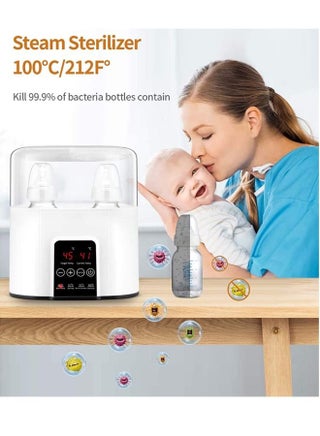 6 In 1 Baby Bottle Warmer For Frozen Breast Milk And Formula Baby Food Heater With Steam Sterilizer With Cleaning Brush Nd Safe Auto-Shutoff And Timer Temperature Control Bpa-Free Baby Food Heater - view 5