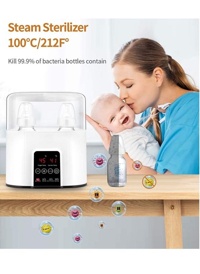Beauenty - 6 In 1 Baby Bottle Warmer For Frozen Breast Milk And Formula Baby Food Heater With Steam Sterilizer With Cleaning Brush Nd Safe Auto-Shutoff And Timer Temperature Control Bpa-Free Baby Food Heater - Image 1