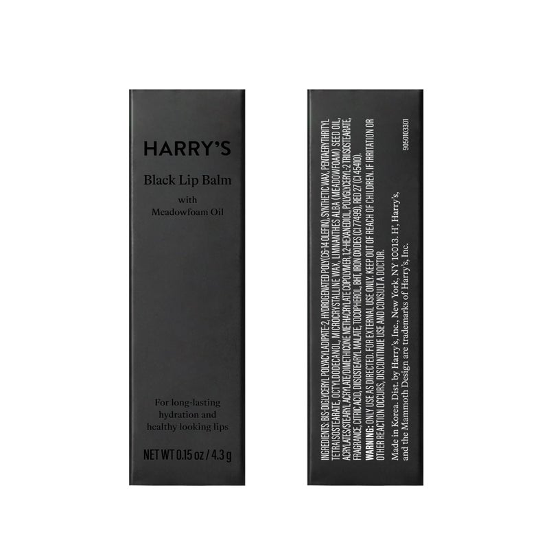 Harry's Black Lip Balm for Men - Hydrating Men's Lip Balm with Natural Finish - Korean Skincare Technology with Meadowfoam Oil - Image 2