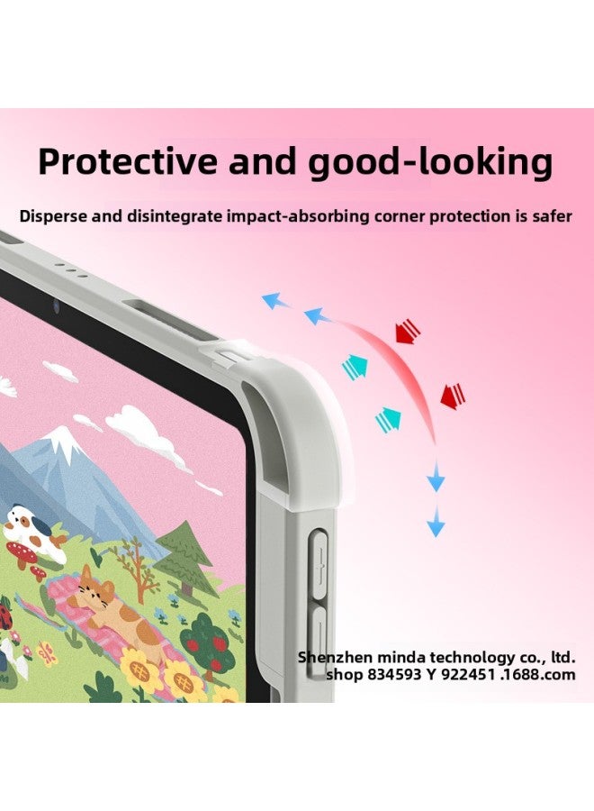 [Anti-bending Acrylic] Suitable For Ipad Protective Case Air5 Flat Case Ipad9 Childish Girl Ipad 11-Color:[acrylic 70% Off Style - Gray Edge Hard Shell + Pen Slot] - K4186 Yamashita Hut-Applicable Models:Ipad Mini6 (8.3inch )  - Image 3