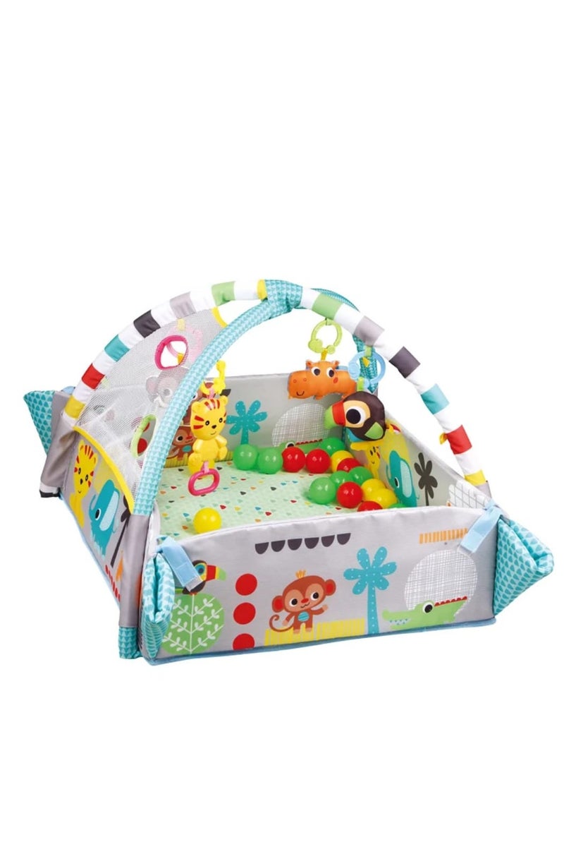 حصيرة أنشطة مع حوض كرات للأطفال – 3 في 1 Grow-With-Me - Image 1