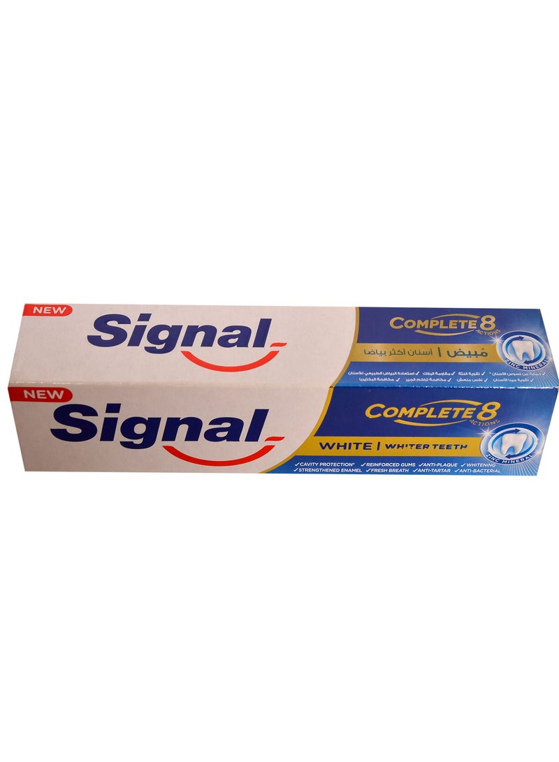 Signal Signal Toothpaste Complete 8 Actions  White / Whiter Teeth Multicolour 75ml 
