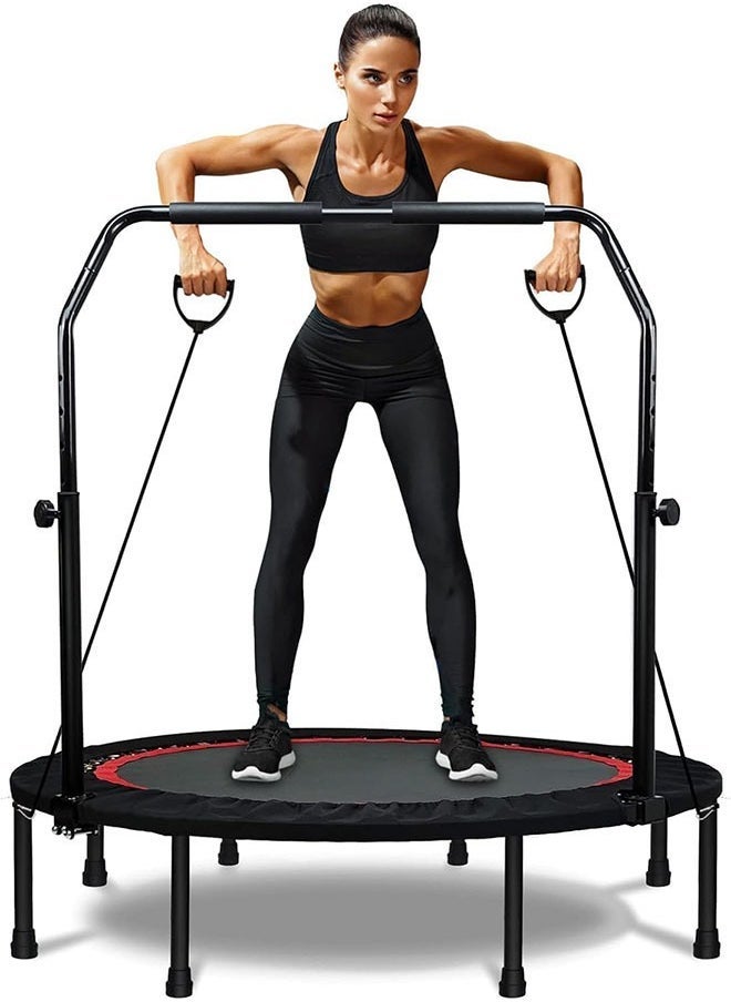 Arabest Foldable Mini Trampoline, Indoor Trampoline for Kids, Adults Indoor/Garden Workout, Fitness Rebounder（40Inch） - Image 1