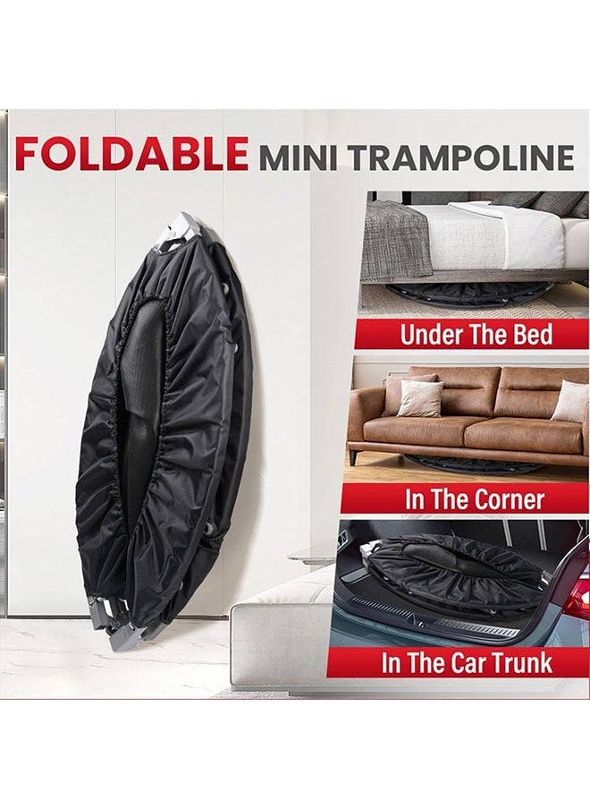 Arabest Foldable Mini Trampoline, Indoor Trampoline for Kids, Adults Indoor/Garden Workout, Fitness Rebounder（40Inch） - Image 3
