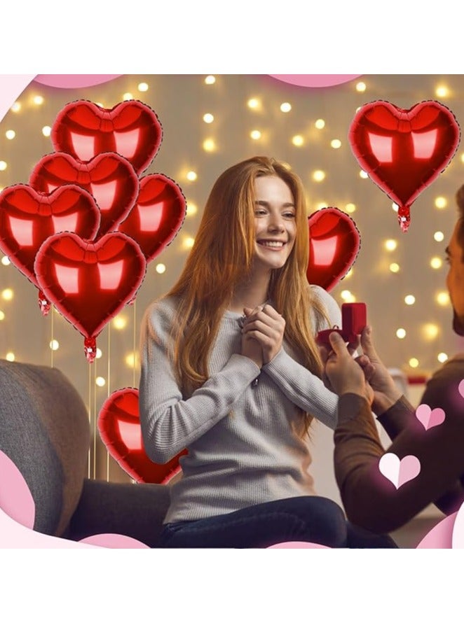 بالونات على شكل قلب من الفويل لعيد الحب، الحب مقاس 45، هيليوم بشكل للخطوبة والزفاف والذكرى السنوية وحفلات استقبال المولود (10 - أحمر) - Image 2