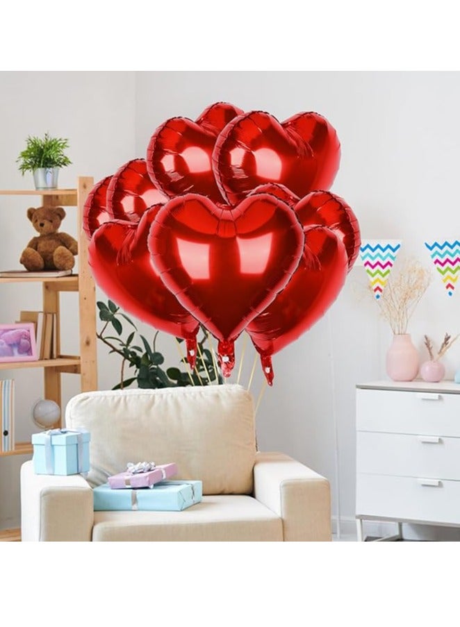 بالونات على شكل قلب من الفويل لعيد الحب، الحب مقاس 45، هيليوم بشكل للخطوبة والزفاف والذكرى السنوية وحفلات استقبال المولود (10 - أحمر) - Image 3