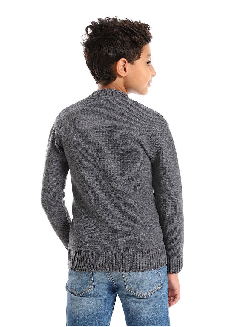 Caesar - Wool Boys Pullover With Multi Design - Image 1