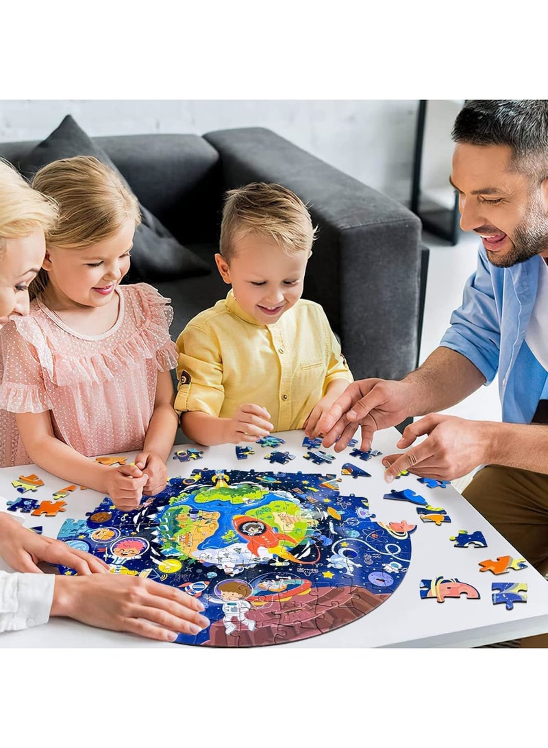 SYOSI Floor Jigsaw Puzzle, 128 Piece Large Space Rocket Puzzle for Kids, Educational Toddler Puzzle Game, Enhances Cognitive and Motor Skills, 44×45cm, Suitable for Boys and Girls Ages 3 to 8 - Image 4