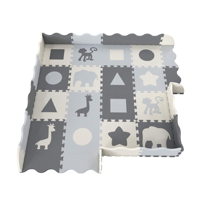 INEX Life Soft Foam Baby Play Mat Perfect Playmat for Tummy Time Crawling Extra Thick Padded Tiles Protect Infants Toddlers from Hard Floors with a Clean Modern Design Youll Want to Show Off 