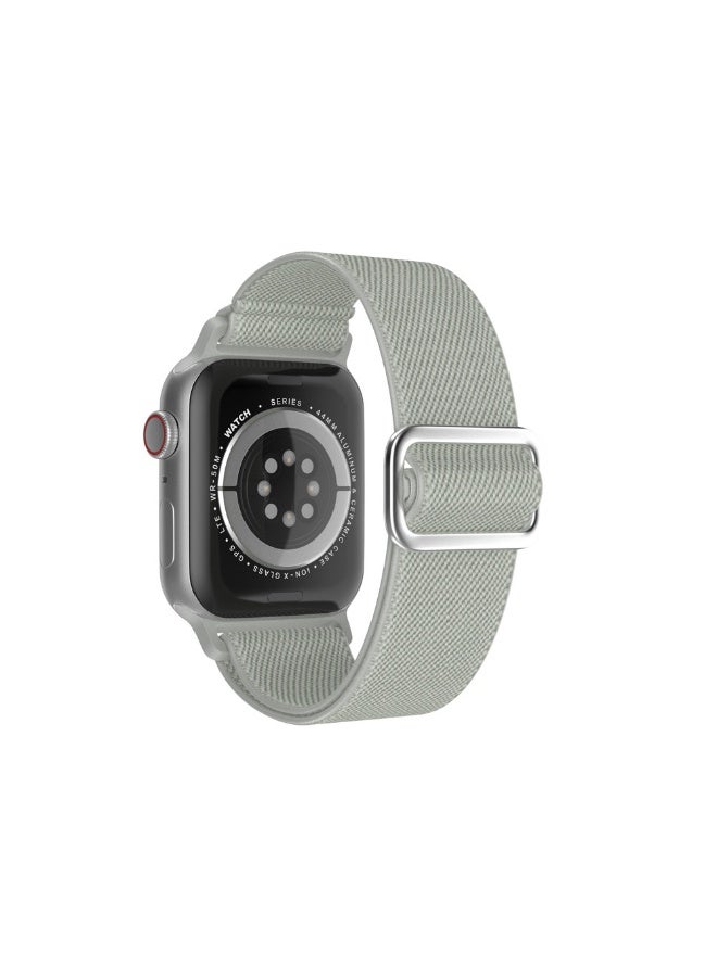 ترامكس سوار معصم رمادي مطاطي قابل للتمدد متوافق مع سوار ساعة أبل واتش للرجال 40 ملم للرجال 41 ملم للرجال 38 ملم للرجال 42 ملم، سوار معصم نايلون ناعم مضفر مرن لساعة iWatch Series 10 9 9 8 7 7 6 5 4 3 3 2 1 SE Ultra - Image 2