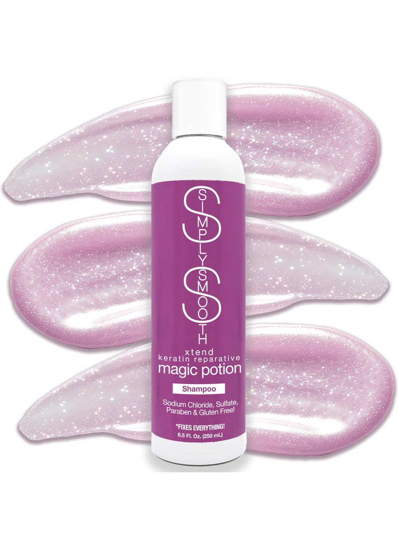 SIMPLY SMOOTH SIMPLY SMOOTH Magic Potion Shampoo Paraben Free Daily Shampoo Restore & Repair Dry, Damaged, Keratin Depleted Hair Hydrate & Create Soft, Healthy Hair For All Hair Type 8.5oz 