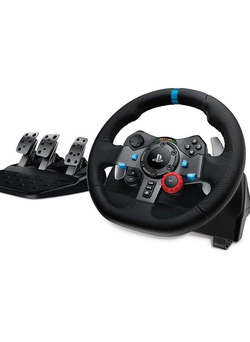 Generic Dual Motor Feedback Driving Force Gaming Racing Wheel with Responsive Pedals For Gameing  - Image 2