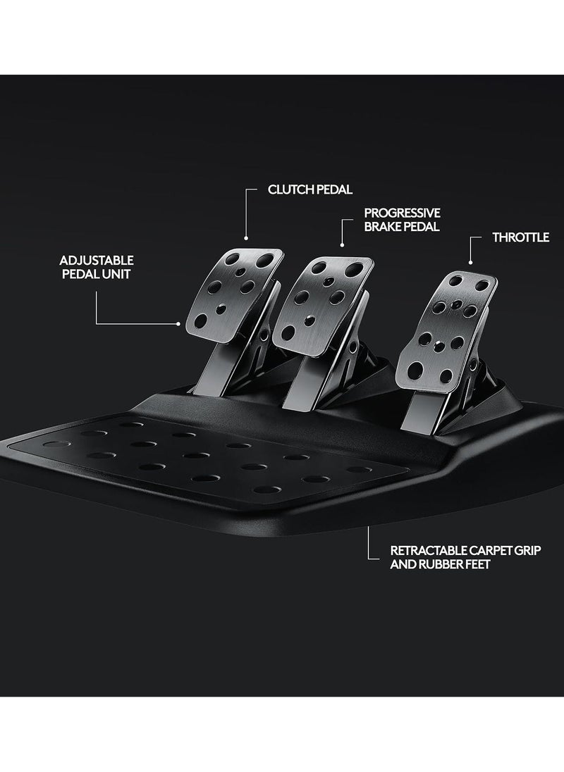 Generic Dual Motor Feedback Driving Force Gaming Racing Wheel with Responsive Pedals For Gameing  - Image 5