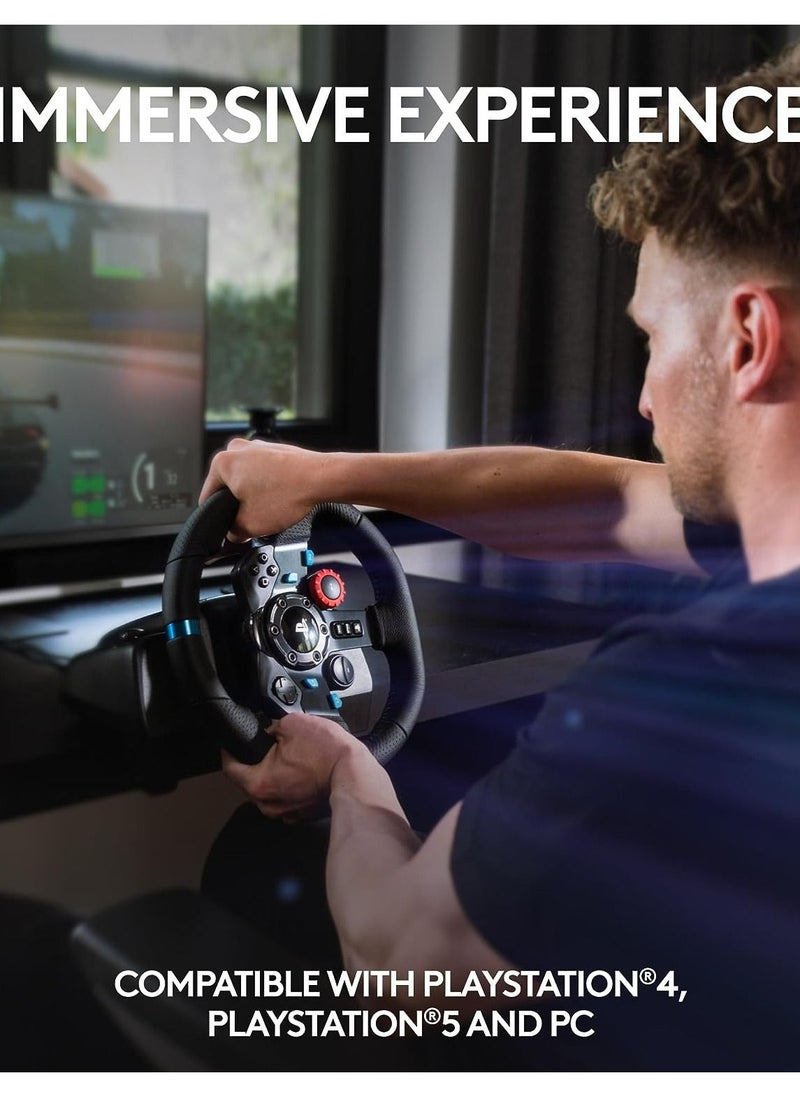 Generic Dual Motor Feedback Driving Force Gaming Racing Wheel with Responsive Pedals For Gameing  - Image 3