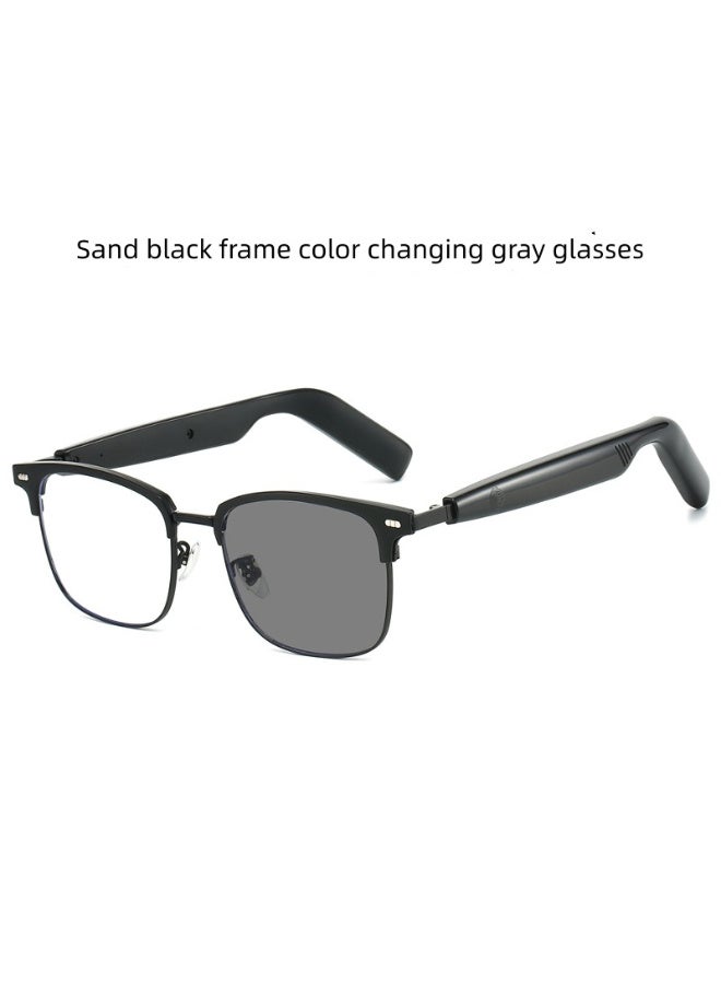 ZESITH Black Silver Smart Bluetooth Glasses 15, Summer Anti Blue Light Photochromic Lens, Myopia Support, HiFi Music - Image 1
