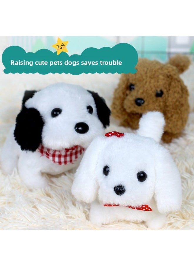 Children's Toy Dog Walking Will Call Baby Simulation Electric Plush Puppy Will Sound Boy Pet Dog Girl-Color:[Charging Version] Electric Teddy + Feeding Package  - Image 5