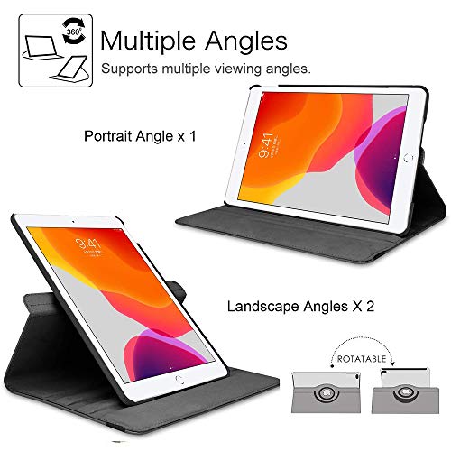 LXS New Case for iPad 9.7 inch 2018 2017/ iPad Air 2 Case - 360 Degree Rotating Stand Protective Cover Smart Case with Auto Sleep/Wake for Apple iPad 5th/6th Generation (Red) - Image 3