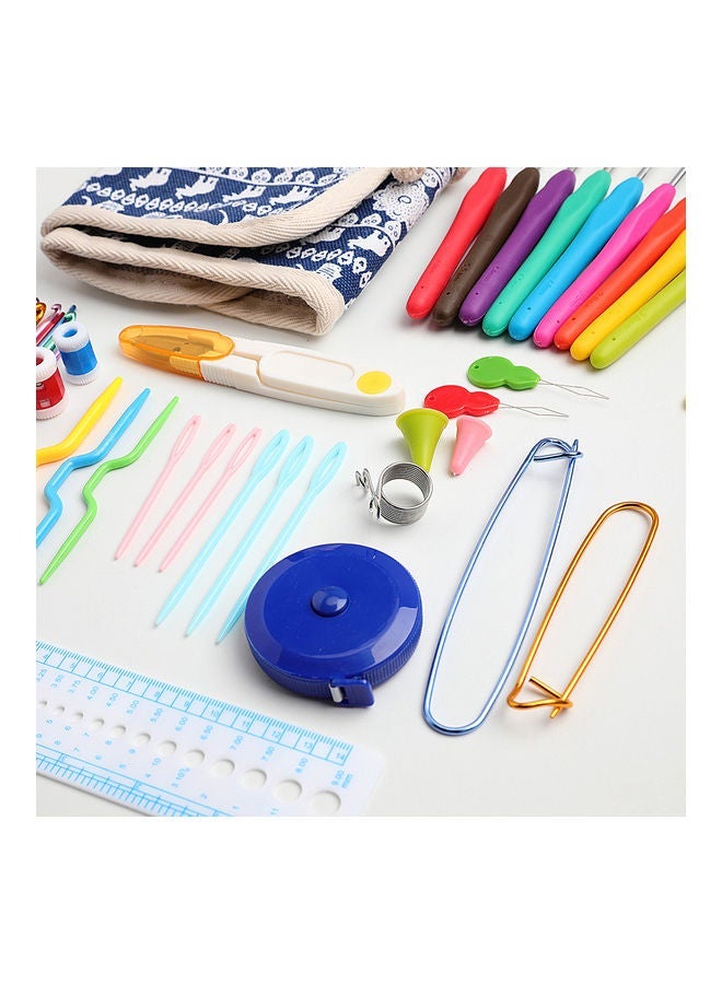 NIBEMINENT 65-Piece Crochet Hooks Set With Storage Bag Multicolour - Image 4