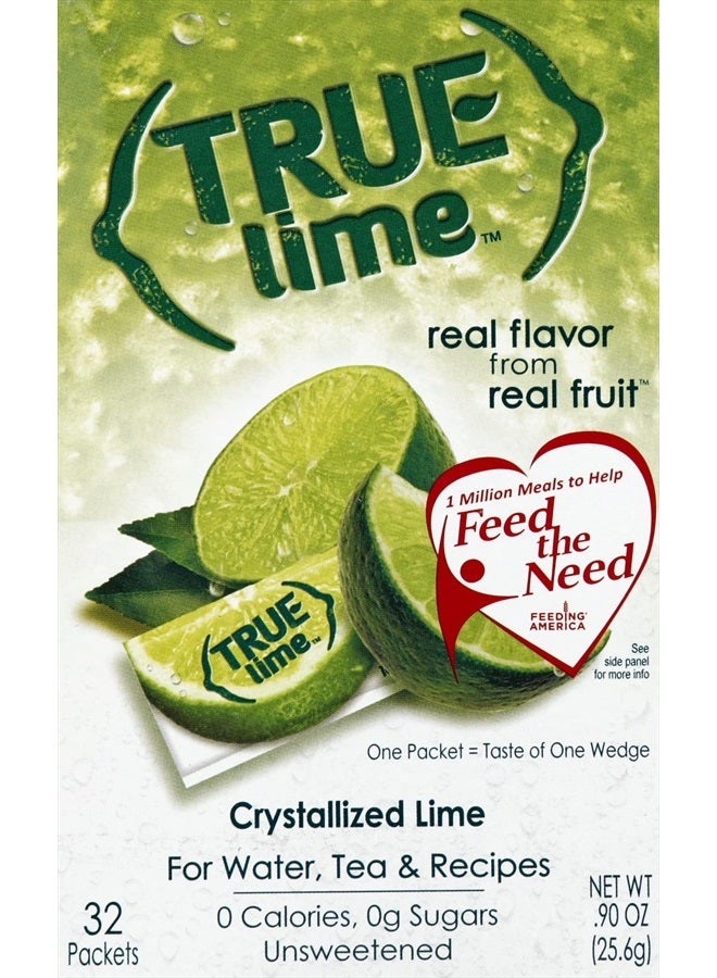 True Lime Crystallized Lime 32 x .8g Packets - 0.91 oz. 
