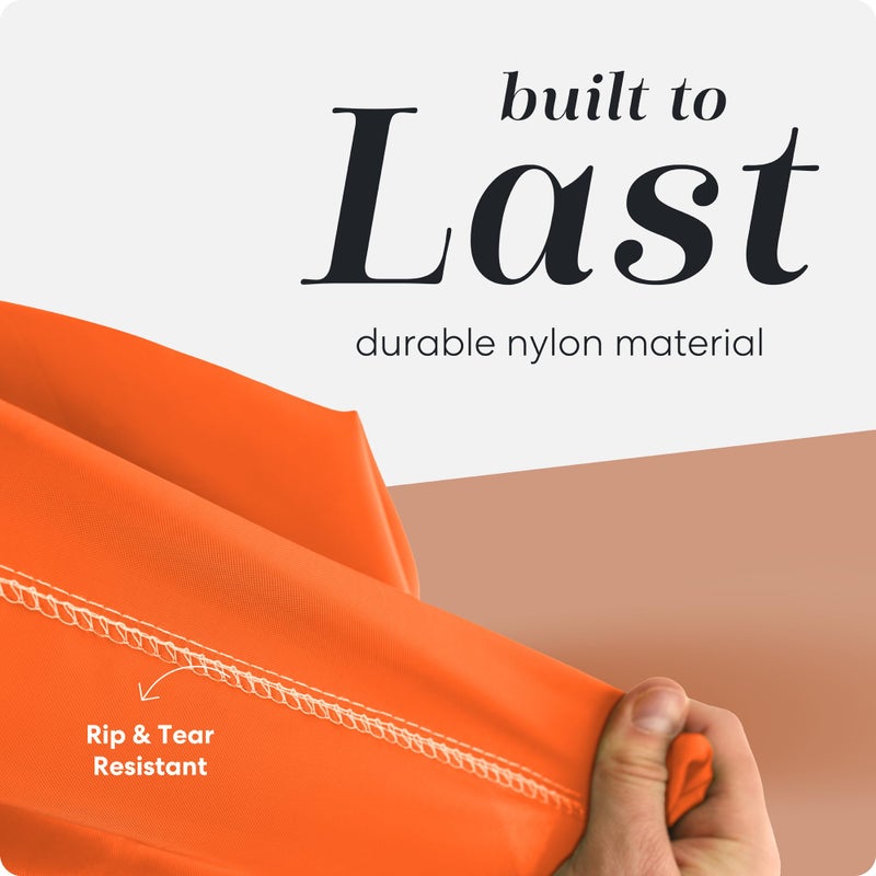 Handy Laundry Nylon XL Laundry Bag - Locking Drawstring Closure, Machine Washable, These Large Bags will Fit a Laundry Basket or Hamper and Strong Enough to Carry up to Two Loads of Clothes (Orange | 22" x 32") - Image 4