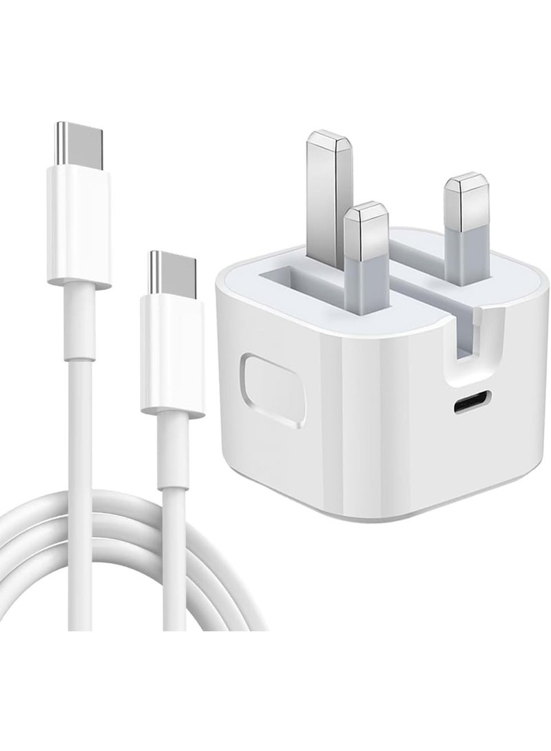 YoYoTech iPhone 17, iPhone 16 & iPhone 15 Pro Max Charger With USB C Port 35 Watt with 1M iPhone Fast Charging Cord Type C to C for iPhone 16 / 15 Pro max/15 Pro/15 plus/15, Samsung S24 and all USB C mobiles / Tabs - Image 1