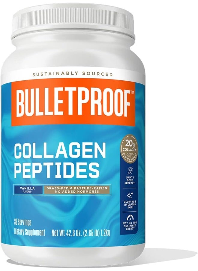 Bulletproof Vanilla Collagen Protein Powder With Mct Oil, 19G Protein, 42.3 Oz, Value Size, Collagen Peptides And Amino Acids For Healthy Skin, Bones And Joints - Image 1