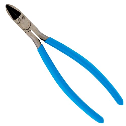 Channellock 758 7.5-Inch Long Reach Diagonal Flush Cutting Plier, Blue - Image 1