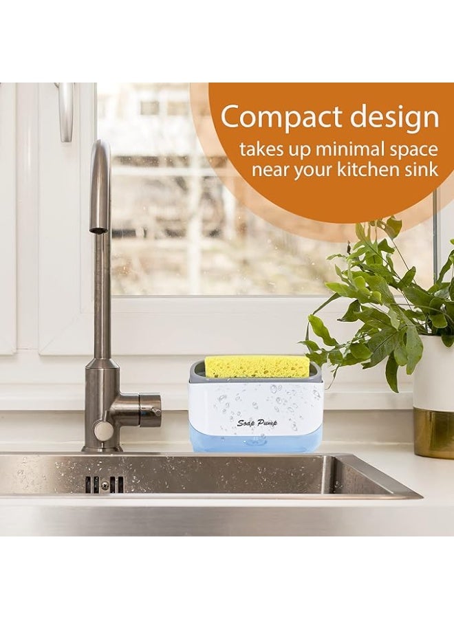 Modern 2-in-1 Dish Soap Dispenser and Sponge Holder with High-Quality Material – Dishwashing Tools Organizer to Save Space & Professionally Coordinate the Kitchen - Image 2