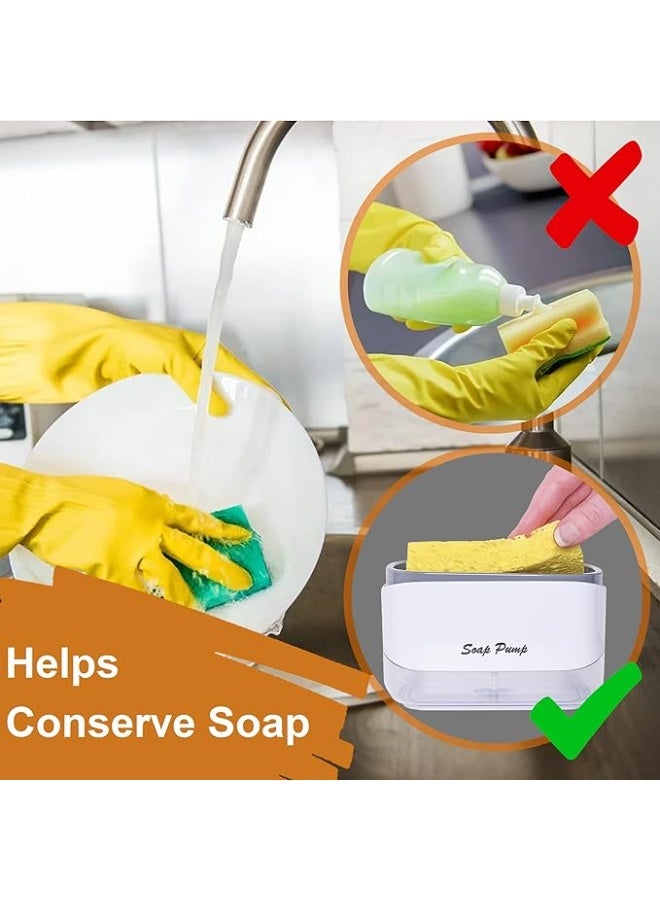 Modern 2-in-1 Dish Soap Dispenser and Sponge Holder with High-Quality Material – Dishwashing Tools Organizer to Save Space & Professionally Coordinate the Kitchen - Image 3