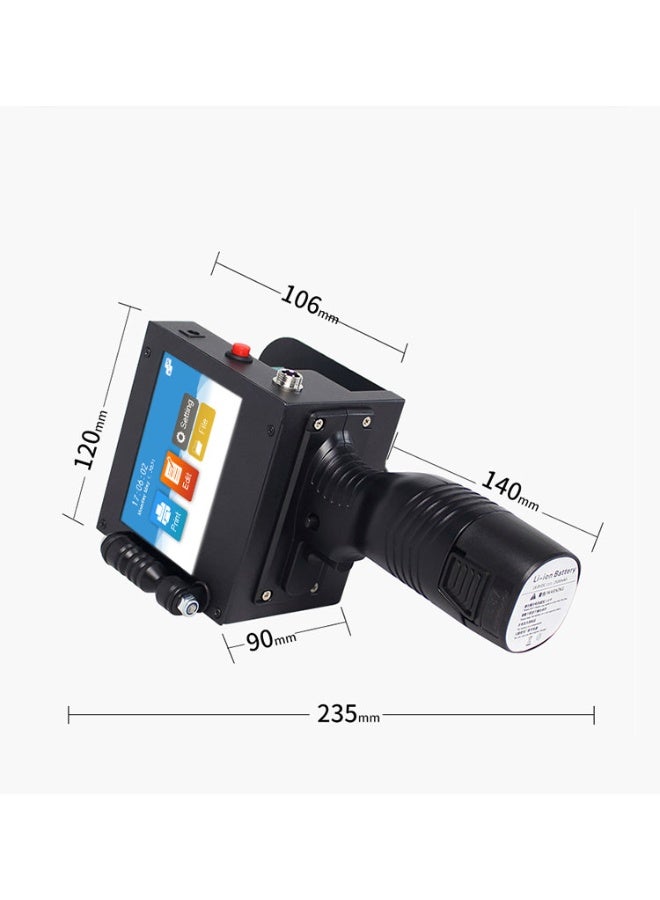 ديمين طابعة نفث حبر محمولة عالية الدقة باللغة العربية، للطباعة على مواد متعددة (الخشب، المعدن، البلاستيك، الكرتون)، بدقة 600 DPI، شاشة لمس 4.3 بوصة، ارتفاع الطباعة حوالي 50 مم، تدعم طباعة رمز QR والأرقام التسلسلية، تدعم 25 لغة - Image 4