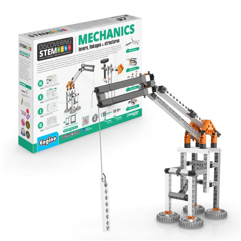 Engino STEM Toys Mechanics Levers Linkages  Structures Engineering Kits for Kids 9 Gifts for Boys  Girls Educational Building Toys Fun Kids Activities 16 Model Options - Image 2