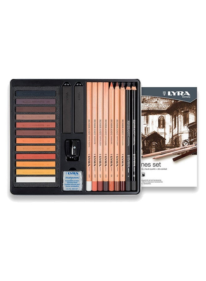 Lyra Brown Tones Set Of 25 Pcs