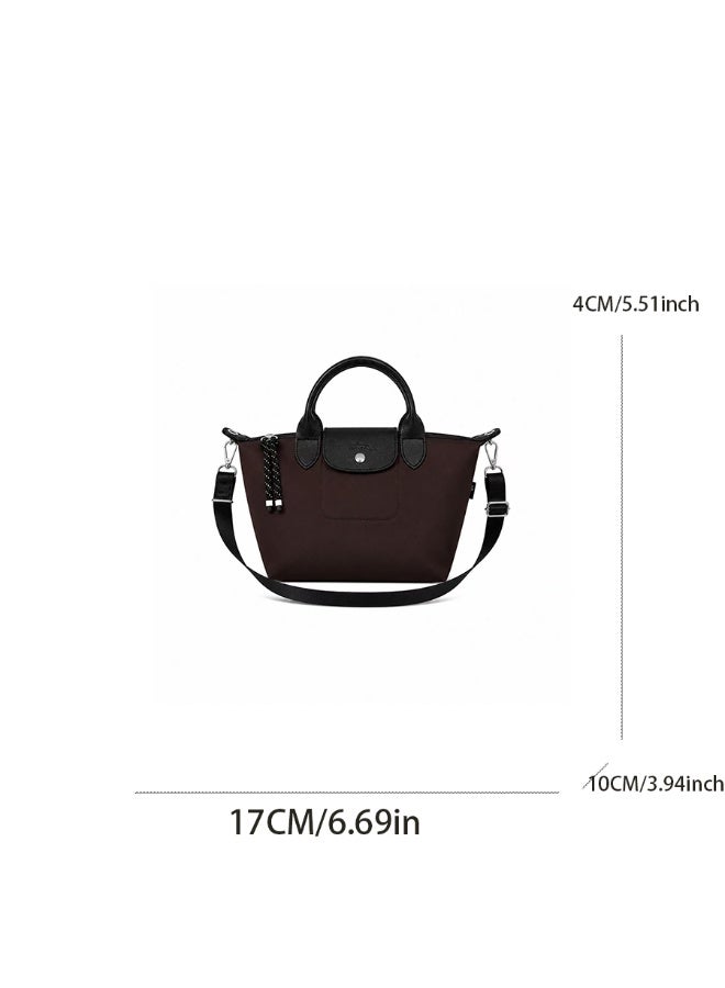 Longchamp Energy Series Mini Tote Bag, Chocolate Brown - Image 3