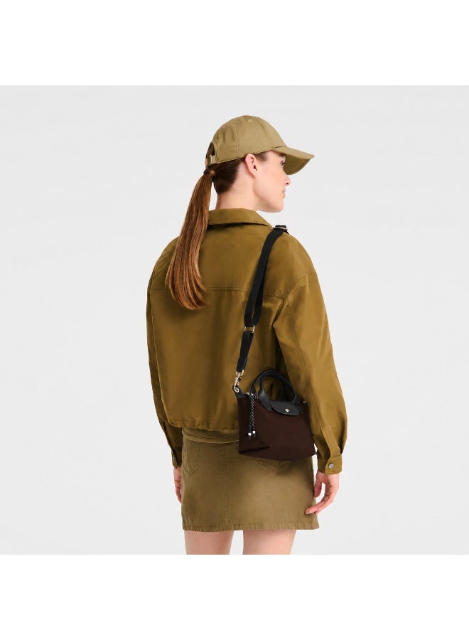 Longchamp Energy Series Mini Tote Bag, Chocolate Brown - Image 2