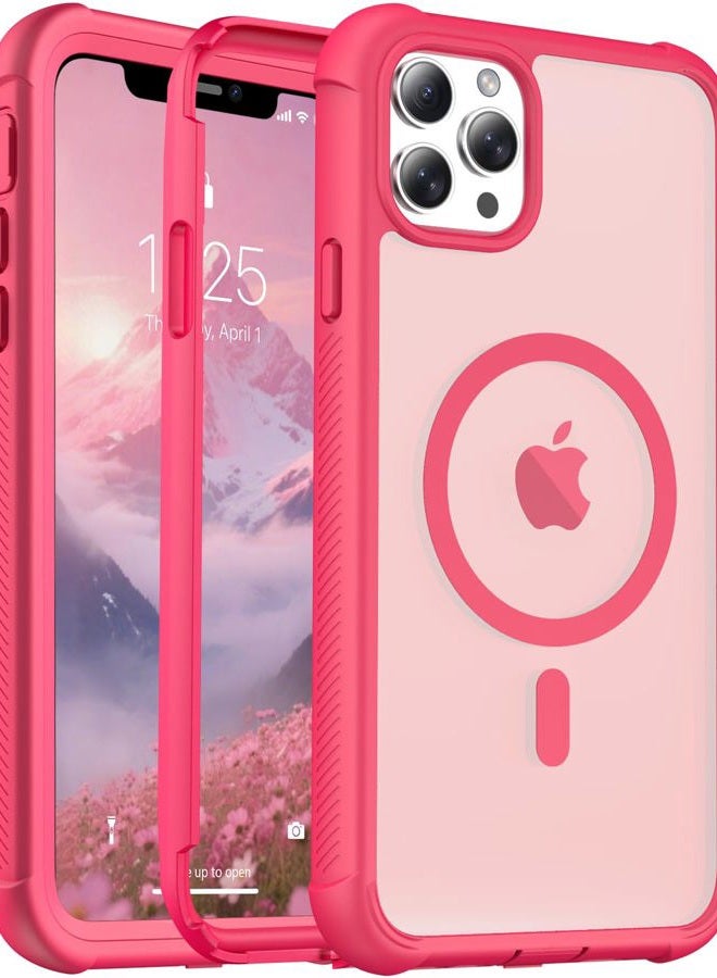 jaroco for iPhone 11 Pro Max case, [Compatible with MagSafe][Military Grade Drop Protection][Heavy Duty Protection][Non-Slip][Shockproof] with 2-Layer Durable Bumper Phone Case 6.5''-Rose - Image 1