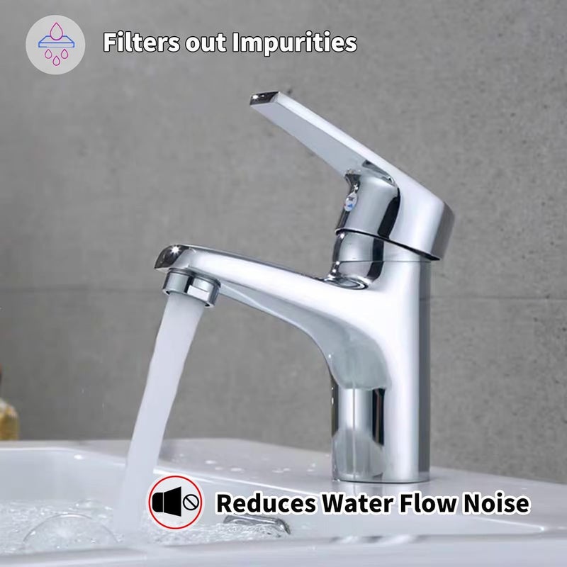 TSBSHum Bathroom Sink Aerator,2.2 GPM Faucet Aerator, Made of Solid Brass and Stainless Steel,15/16 Inch Male Thread Faucet Replacement with Gasket,For Kitchen and Bathroom,6PCS(Silvery) - Image 4