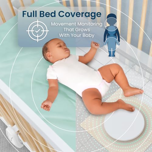Babysense True Sleep HD Baby Monitor with Camera and Audio + Baby Sleep Movement Monitor, No WiFi, 2 Non-Contact Under Mattress Sensors, Non-Wearable Monitor, Full Crib Coverage - Image 3