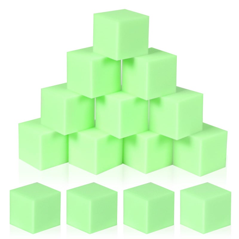 COZYTRAUM 24Pack 5 Inch Foam Cubes Soft Play Pit Fillers for Indoor Games Trampoline Rock Climbing Mats Light Green - Image 3