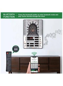 AL-HARAMEEN Digital Islamic Prayer Alarm Azan Wall Clock HA-5163 (B)  - Image 3