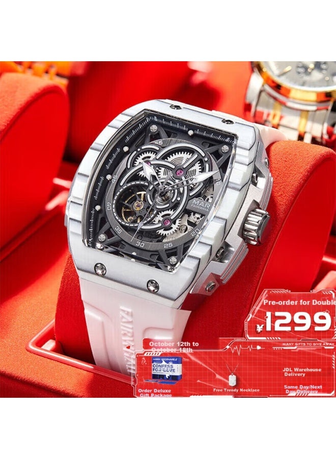 Mark Fairwhale Men's Skeleton Mechanical Watch, Fully Automatic Sports Ten Famous Watch Wrisch, Chinese Brand Birthday Gift 6660 - Image 1