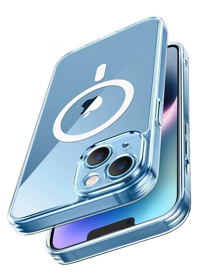 كابتن تيك Magnetic Case Cover for iPhone 15 Compatible with Magsafe Wireless Charging, Anti-Scratch Clear Back - Image 2