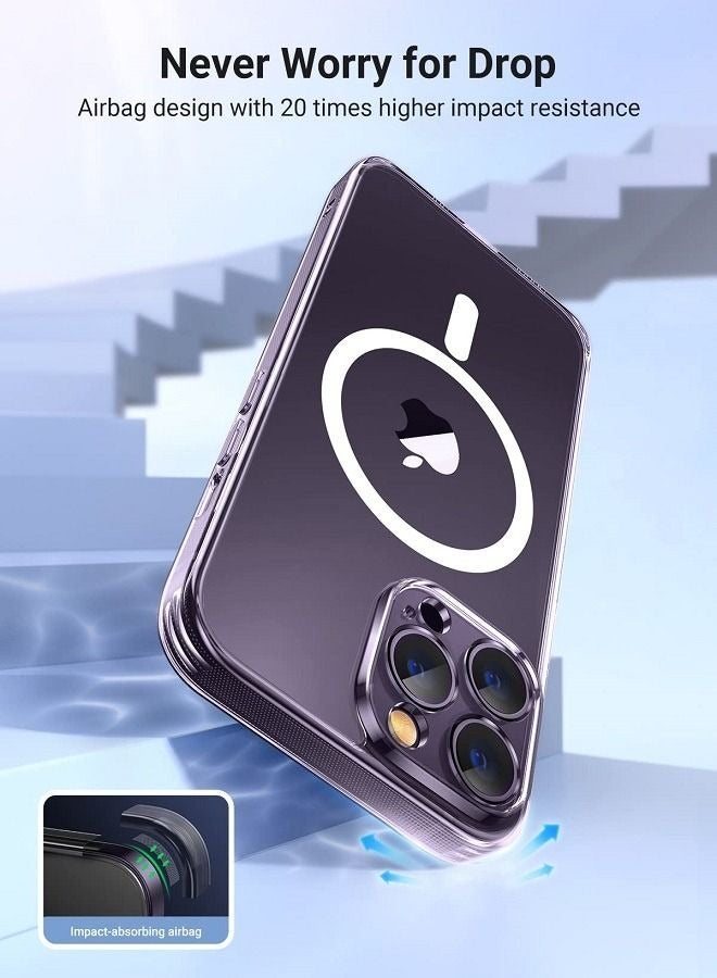 كابتن تيك Magnetic Case Cover for iPhone 15 Compatible with Magsafe Wireless Charging, Anti-Scratch Clear Back - Image 5