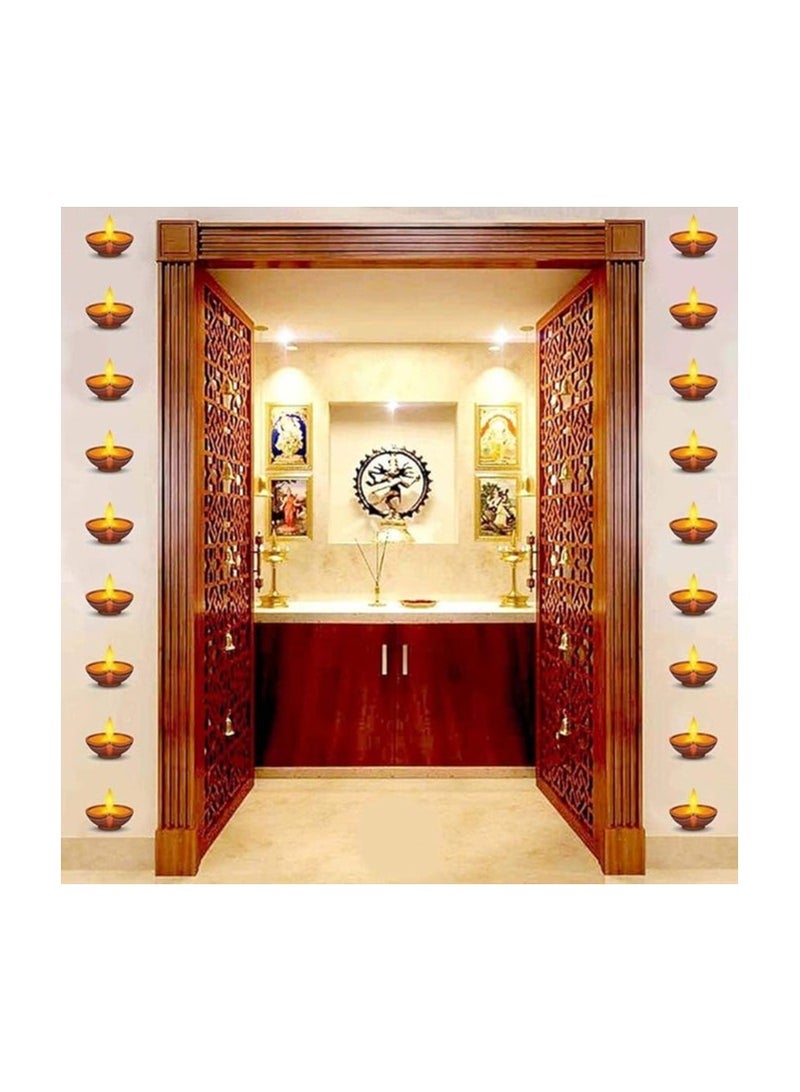 PRINTSHOP4ME Diwali Diya Wall Sticker-Diwali Vinyl Decal For Diwali Decoration-Celebrate The Festival Of Lights With Our Festive Party Supplies-Diwali Indoor Decoration - Image 2