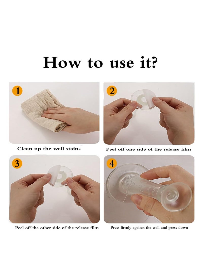 8 Pcs Door Stoppers, Silicone Door Stops Damage-Free with Durable Reusable Waterproof Rubber Door Stoppers for Heavy Duty Wall, No Need to Drill Collision Mute No Trace  - Image 5