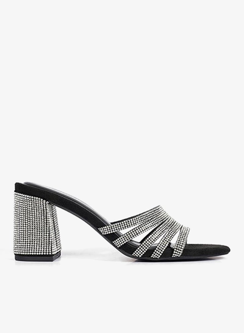 Cuple Womens embelished heeled mule sandals - Image 3