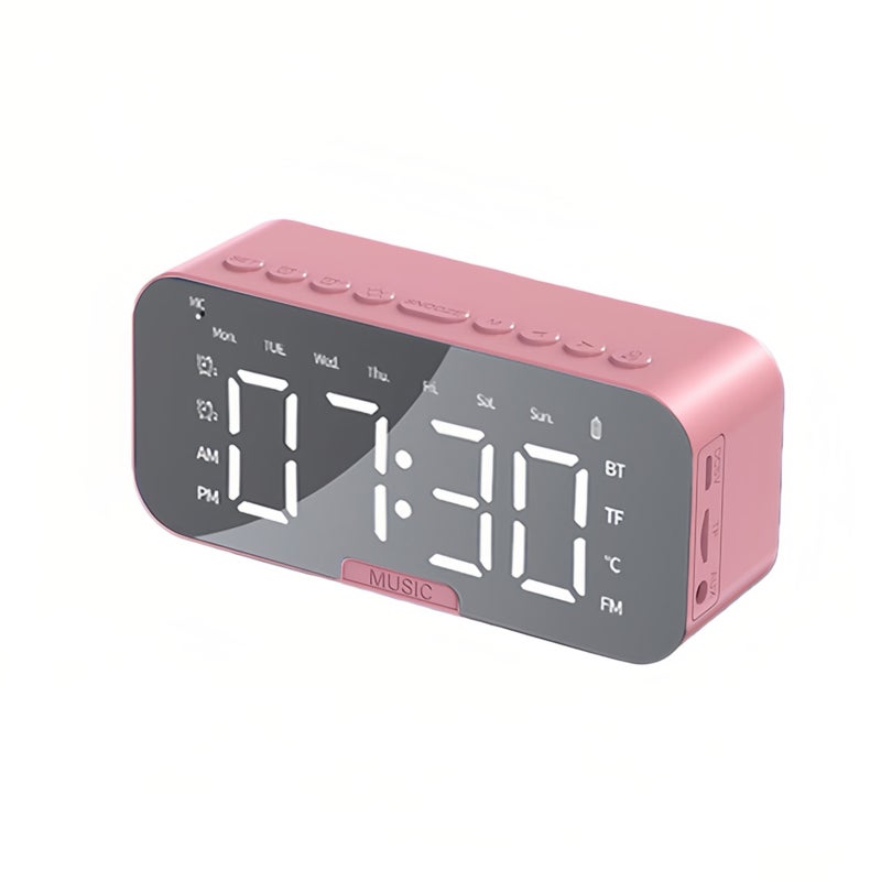 Sharpdo AI Smart Alarm Clock Speaker for Students, Digital LED Bedside Clock with Bluetooth Subwoofer and Voice Control, 3-Level Brightness Adjustment - Image 1