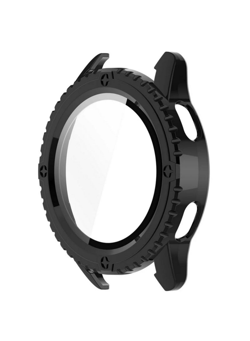 Glass + Case for Xiaomi Mi Watch S3 Accessory PC All-around Bumper Protective Cover + Screen Protector for Xiaomi Watch S3 (Black) - Image 2