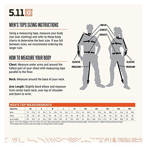 5.11 قميص قصير الأكمام تكتيكي من قطن 5.11، بحري ناري، صغير - Image 2