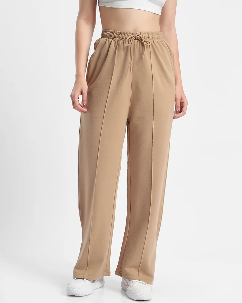 bewakoof Women's Brown Trackpants